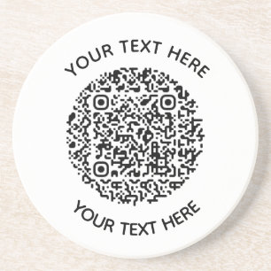 Lägg till din egen runda QR-kodtext Scan Minimum Underlägg