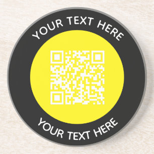 Lägg till din egen runda QR-kodtext Scan Minimum Underlägg