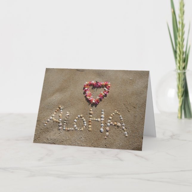 LÄGG TILL DIN EGEN TEXT Aloha Kort (Framsida)