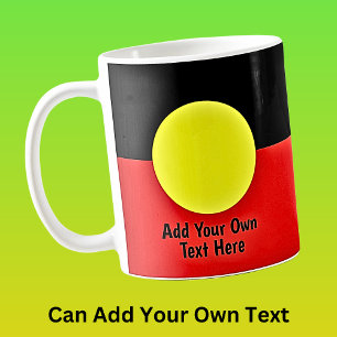 Lägg till din EGEN TEXT australisk originaltext, F Kaffemugg