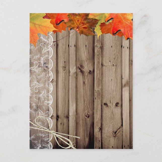 Lägg till din egen text Fall Inbjudan (Framsida)