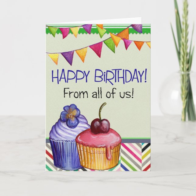 Lägg till din egen text: från oss alla kort (Framsida)