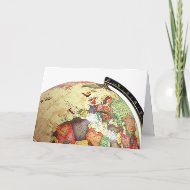Lägg till din egen text Globe Kort (Framsida)