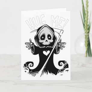 Lägg till din egen text: Grim Reaper Hug Kort