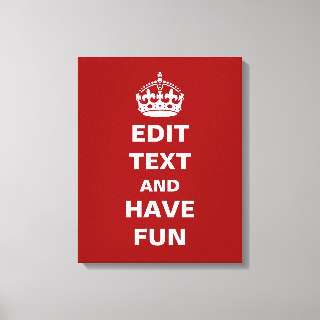 Lägg till din egen text här! canvastryck (Framsida)