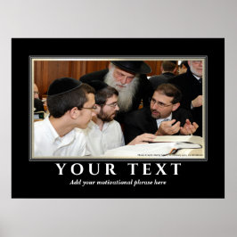 Lägg till din egen text judisk Yeshiva Torah Learn Poster
