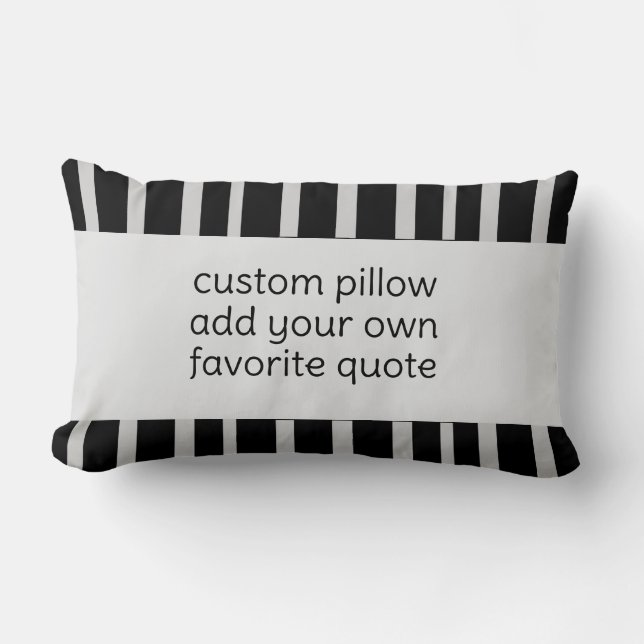lägg till din egen text modern chic geometrisk djä lumbarkudde (Framsida)