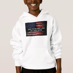 Lägg till din egen text om den grymge amerikanska t shirt