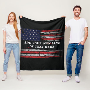 Lägg till din egen text om den grymma amerikanska fleecefilt