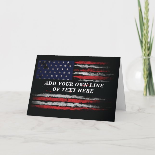Lägg till din egen text om den grymma amerikanska  helgkort (Framsida)