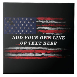 Lägg till din egen text om den grymma amerikanska kakelplatta