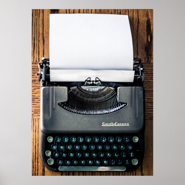 Lägg till din egen text på skrivmaskin-Pappra! Poster (Framsidan)