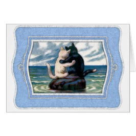 Lägg till din egen text: Romantiska katter Hälsningskort