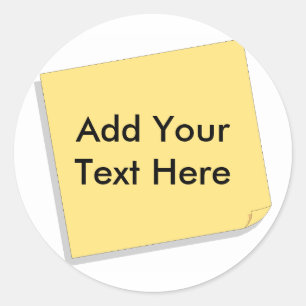 Lägg till din egen text runt klistermärke