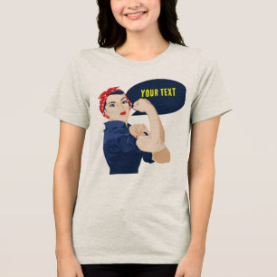 Lägg till din egen text till rosie riveter t shirt