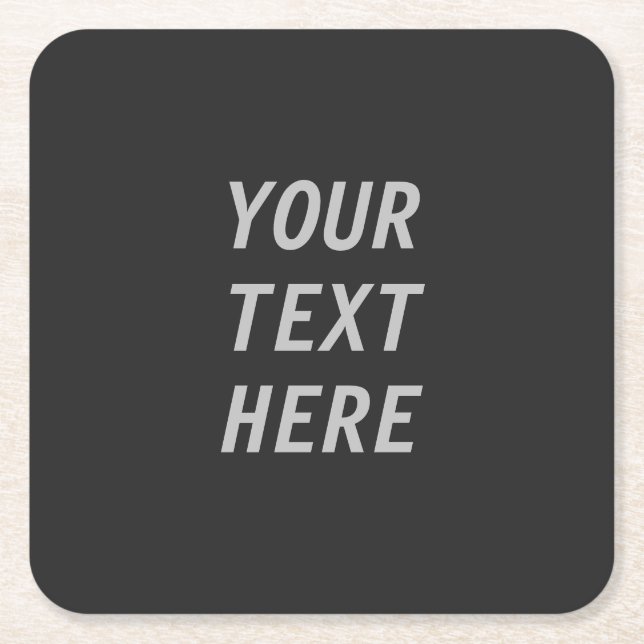 Lägg till din egen text  underlägg papper kvadrat (Framsidan)