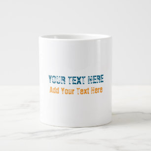 Lägg till din egen textfack med minimalistisk mode jumbo mugg