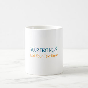Lägg till din egen textfack med minimalistisk mode kaffemugg