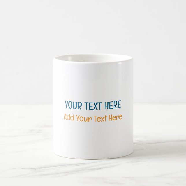 Lägg till din egen textfack med minimalistisk mode kaffemugg (Center)