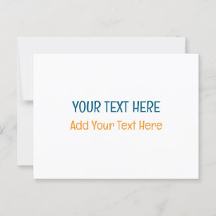 Lägg till din egen textfack med minimalistisk mode vykort