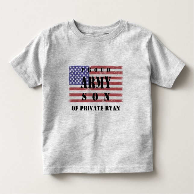 Lägg till din förälders Namn Proud Army Son Shirt T-shirt (Framsida)