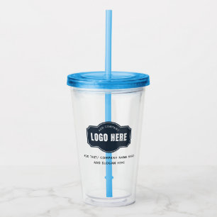 Lägg till din företagslogotyp och företagsslogan take away mugg