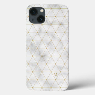 Lägg till din första   Guld Geometric White Marble