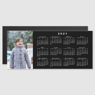 Lägg till din foto 2021-kalender på svart