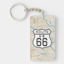 lägg till din foto Rt 66-akrylnyckelkedja