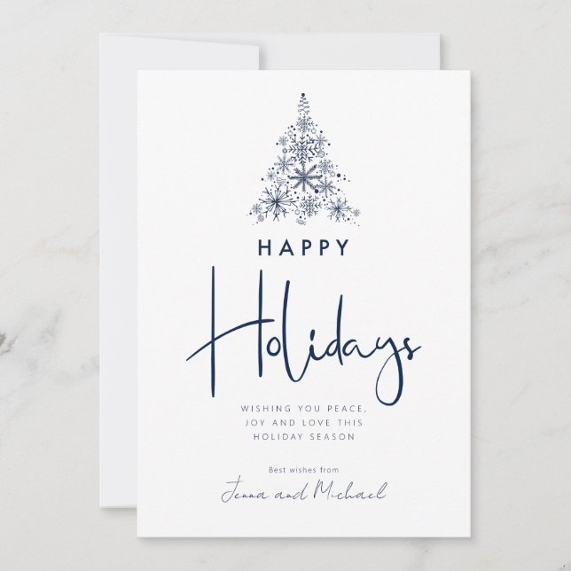 LÄGG TILL DIN FOTO | Snöflingan Träd Inbjudningar (Framsida)