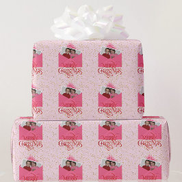 Lägg till din fotojul - Röd och Rosa Presentpapper