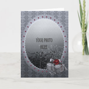 Lägg till din fotoromantiska orné Gothic ram Kort