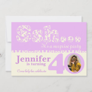 Lägg till din fotossh-överraskning 40-årsdag inbju inbjudningar