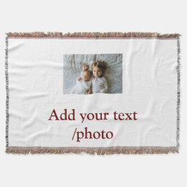 LÄGG TILL DIN FOTOTEXT CHRISTMAS FILT