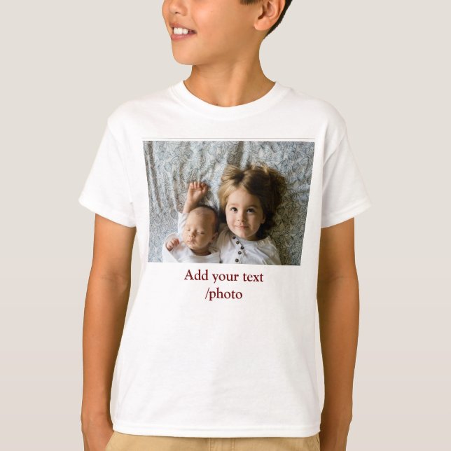 LÄGG TILL DIN FOTOTEXT CHRISTMAS T T SHIRT (Framsida)