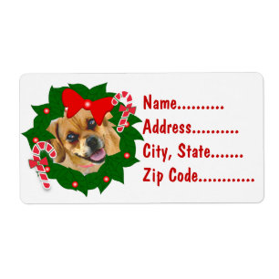 Lägg till din fotoutandningsetikett för julkrans fraktsedel