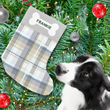 Lägg till din husdjurs namn Festive Plaid Anpassad