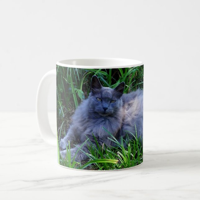 Lägg till din husdjurskatt Foto kaffemug Kaffemugg (Framsida vänster)