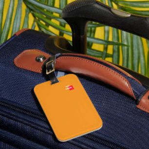 Lägg till din initial Orange   Bagagebricka