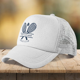 Lägg till din Klubb Namn tennis icons marinblå Keps