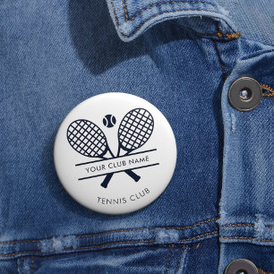 Lägg till din Klubb Namn tennis icons marinblå Knapp