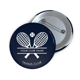 Lägg till din Klubb Namn Tennis Team Navy Blue Anp Knapp