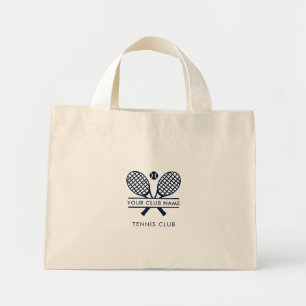 Lägg till din Klubb Namn Tennis Team Navy Blue Mini Tygkasse