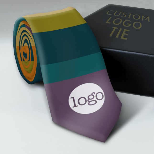 Lägg till din Logotyp - Affärsmodern - Höst färger Slips (Custom Logo Neck Ties)