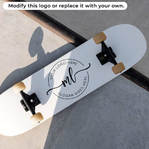 Lägg till din logotyp Anpassade monogram initialer Mini Skateboard Bräda 18,5 Cm