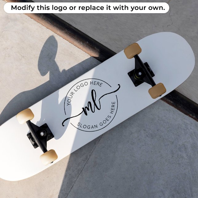 Lägg till din logotyp Anpassade monogram initialer Mini Skateboard Bräda 18,5 Cm (Skapare uppladdad)