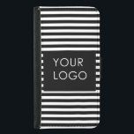 Lägg till din Logotyp Anpassningsbar Business Chic Plånboksfodral För Samsung Galaxy S5<br><div class="desc">Lägg till din logotyp och anpassa den här eleganten,  lux,  företagets svarta och vita,  strimlade bagagetagg till kostym efter dina behov. Vackert,  svart och vit,  randig design. Enkelt,  modernt språktag. Stripe-gåva. anpassadet i personlig har förstört färg och företagsgåvor. Anpassningsbarnas affärsgåva - resagemärke.</div>