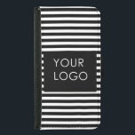 Lägg till din Logotyp Anpassningsbar Business Chic Plånboksfodral För Samsung Galaxy S5<br><div class="desc">Lägg till din logotyp och anpassa den här eleganten,  lux,  företagets svarta och vita,  strimlade bagagetagg till kostym efter dina behov. Vackert,  svart och vit,  randig design. Enkelt,  modernt språktag. Stripe-gåva. anpassadet i personlig har förstört färg och företagsgåvor. Anpassningsbarnas affärsgåva - resagemärke.</div>