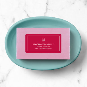 Lägg till din Logotyp Anpassningsbar Färg Modern P Adressetikett