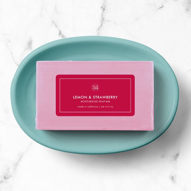 Lägg till din Logotyp Anpassningsbar Färg Modern P Adressetikett (Skapare uppladdad)